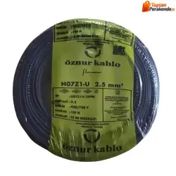 Öznur NYA Kablo 2,5 mm² Siyah ( H07Z1-U ) Halojen Free